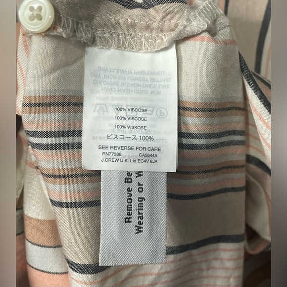 Madewell Courier Aldwin Striped Button Shirt Top,Color: Cream/Pink,Size:M - Picture 5 of 7
